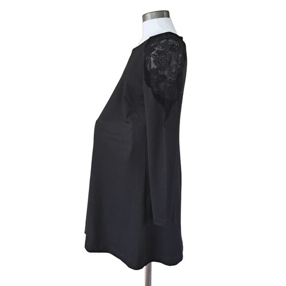 PIETRO BRUNELLI Black Maternity A-line Dress Small Lace Shoulder Office Party - Picture 4 of 12